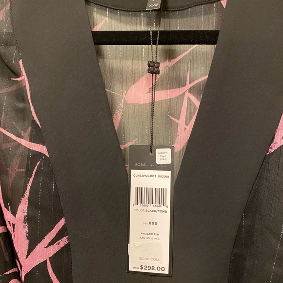 NEW w tags BCBGMAXAZRIA lilac print robe  dress - Picture 10 of 11